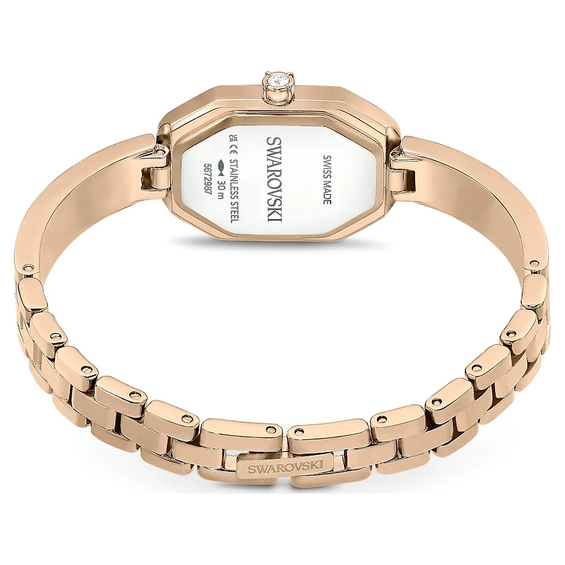 Dextera bangle watch, Swiss Made, Metal bracelet, Gold tone