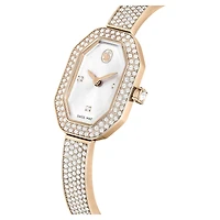 Dextera bangle watch, Swiss Made, Metal bracelet, Gold tone