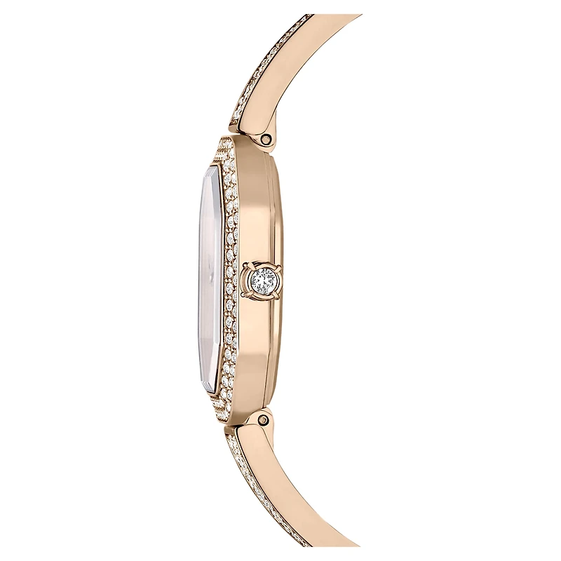 Dextera bangle watch, Swiss Made, Metal bracelet, Gold tone