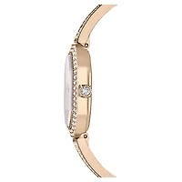 Dextera bangle watch, Swiss Made, Metal bracelet, Gold tone