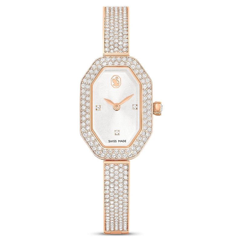 Dextera bangle watch, Swiss Made, Metal bracelet, Gold tone