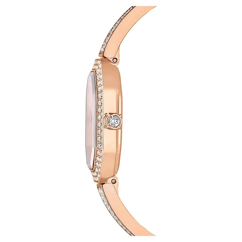Dextera bangle watch, Swiss Made, Metal bracelet, Gold tone