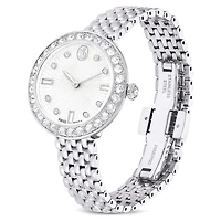 Matrix tennis 7-link watch, Swiss Made, Metal bracelet, Silver Tone, Stainless steel by SWAROVSKI