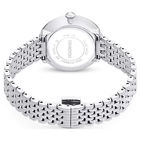 Matrix tennis 7-link watch, Swiss Made, Metal bracelet, Silver Tone, Stainless steel by SWAROVSKI