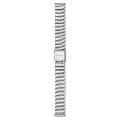 Watch strap, 13 mm (0.51") width, Metal, Silver Tone, Stainless steel
