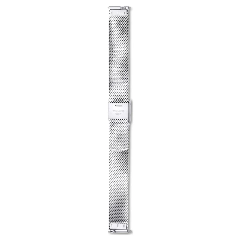 Watch strap, 13 mm (0.51") width, Metal, Silver Tone, Stainless steel by SWAROVSKI