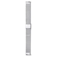 Watch strap, 13 mm (0.51") width, Metal, Silver Tone, Stainless steel by SWAROVSKI