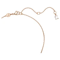 Idyllia pendant, Clover, White, 18K rose gold finish