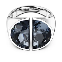 Lucent cocktail ring, Gray, Rhodium plated