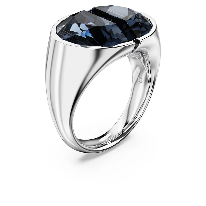 Lucent cocktail ring, Gray, Rhodium plated