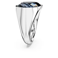 Lucent cocktail ring, Gray, Rhodium plated