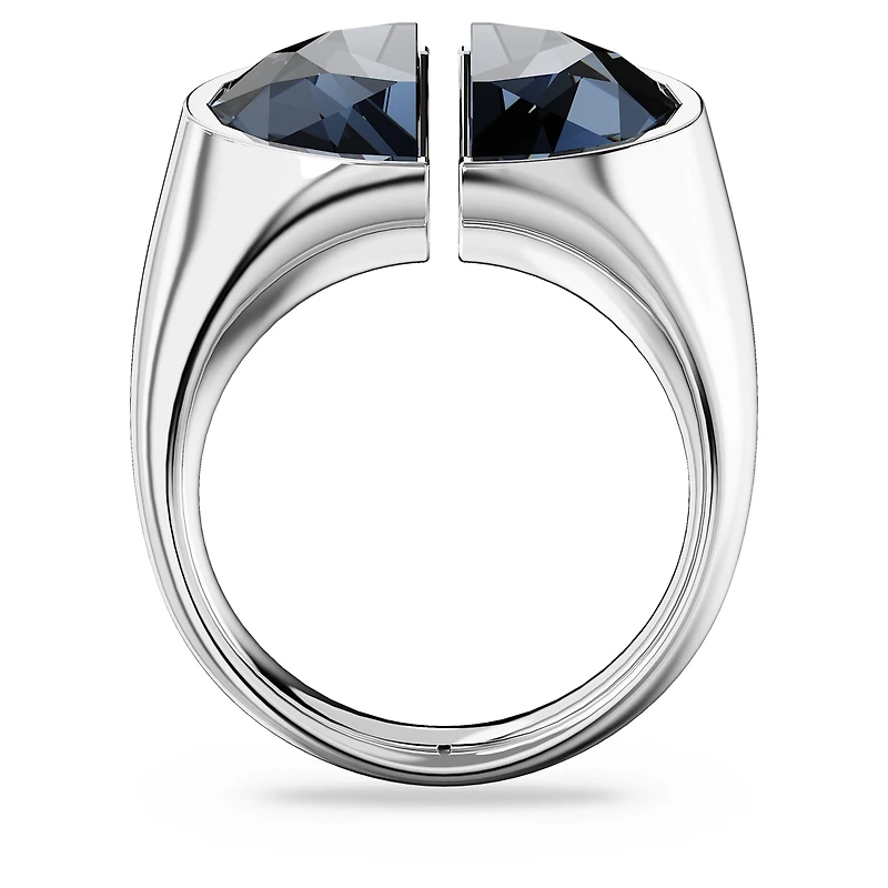 Lucent cocktail ring, Gray, Rhodium plated