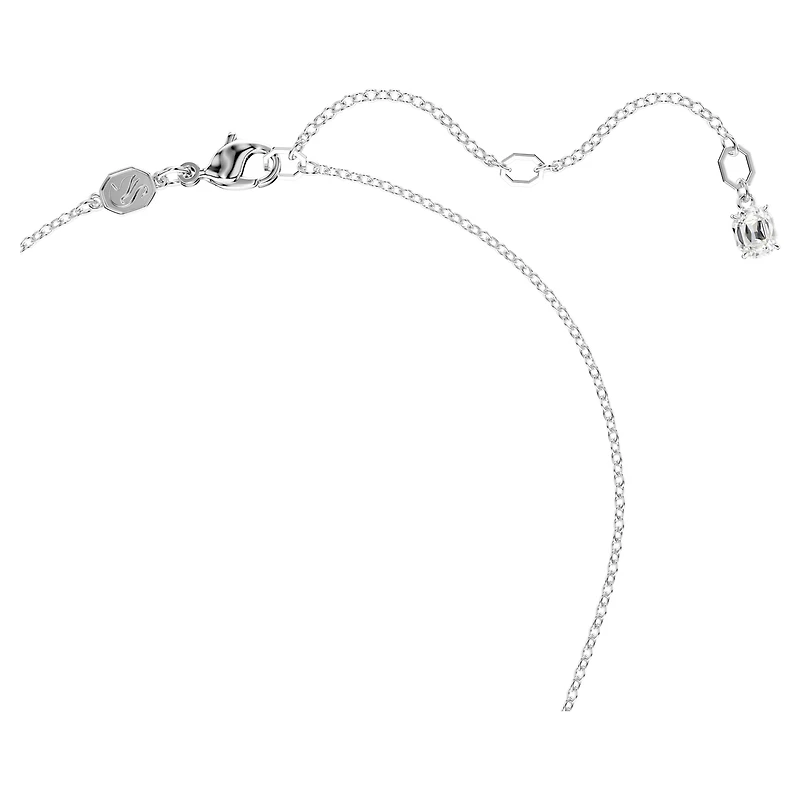 Insigne pendant, Mixed cuts, Cross, White, Rhodium plated by SWAROVSKI