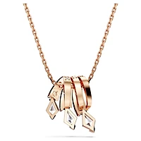 Dragon & Phoenix pendant, Dragon’s claw, White, Rose gold-tone plated by SWAROVSKI