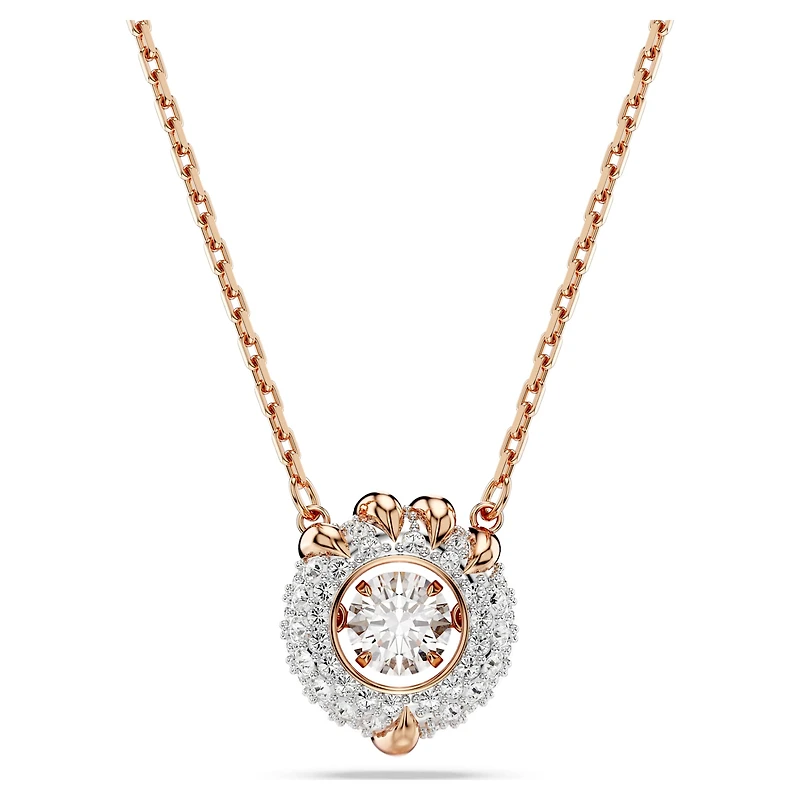 Dragon & Phoenix pendant, Dragon’s claw, White, 18K rose gold finish