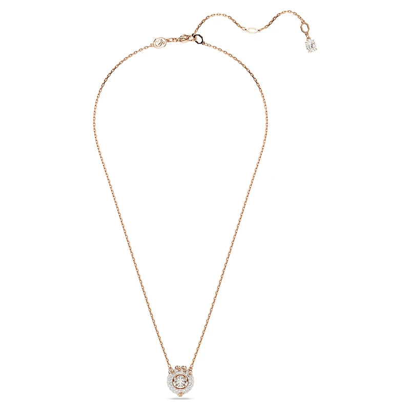 Dragon & Phoenix pendant, Dragon’s claw, White, Rose gold-tone plated by SWAROVSKI