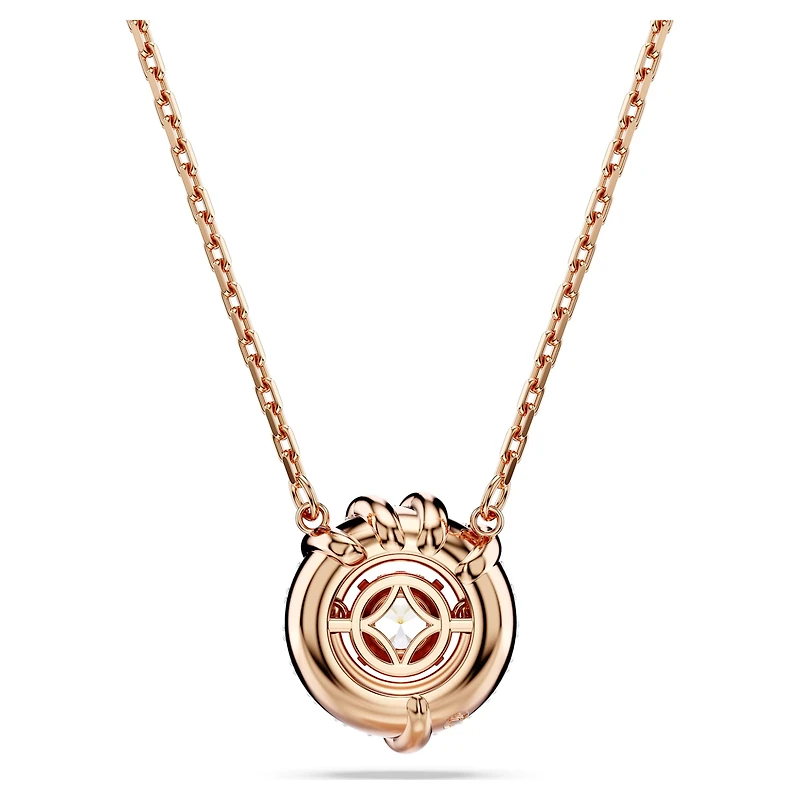 Dragon & Phoenix pendant, Dragon’s claw, White, 18K rose gold finish