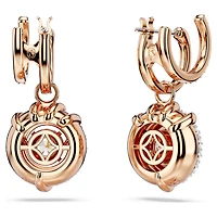 Dragon & Phoenix drop earrings, Dragon’s claw, White, 18K rose gold finish