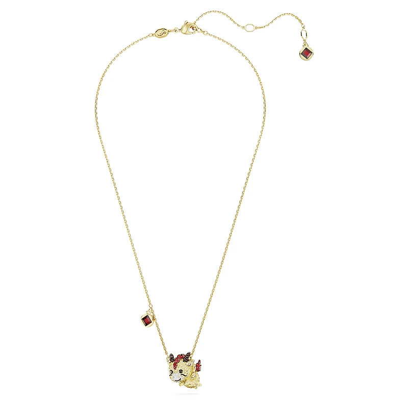 Chinese Zodiac pendant, Dragon, Yellow, Gold-tone plated by SWAROVSKI