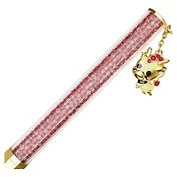 Crystalline Dragon and Phoenix ballpoint pen, Octagon shape, Dragon, Red, Gold-tone plated by SWAROVSKI