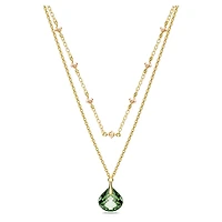 Tessa pendant, Green, Gold-tone plated by SWAROVSKI