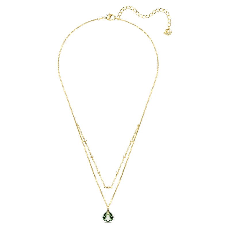 Tessa pendant, Green, Gold-tone plated by SWAROVSKI