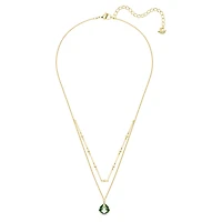 Tessa pendant, Green, Gold-tone plated by SWAROVSKI