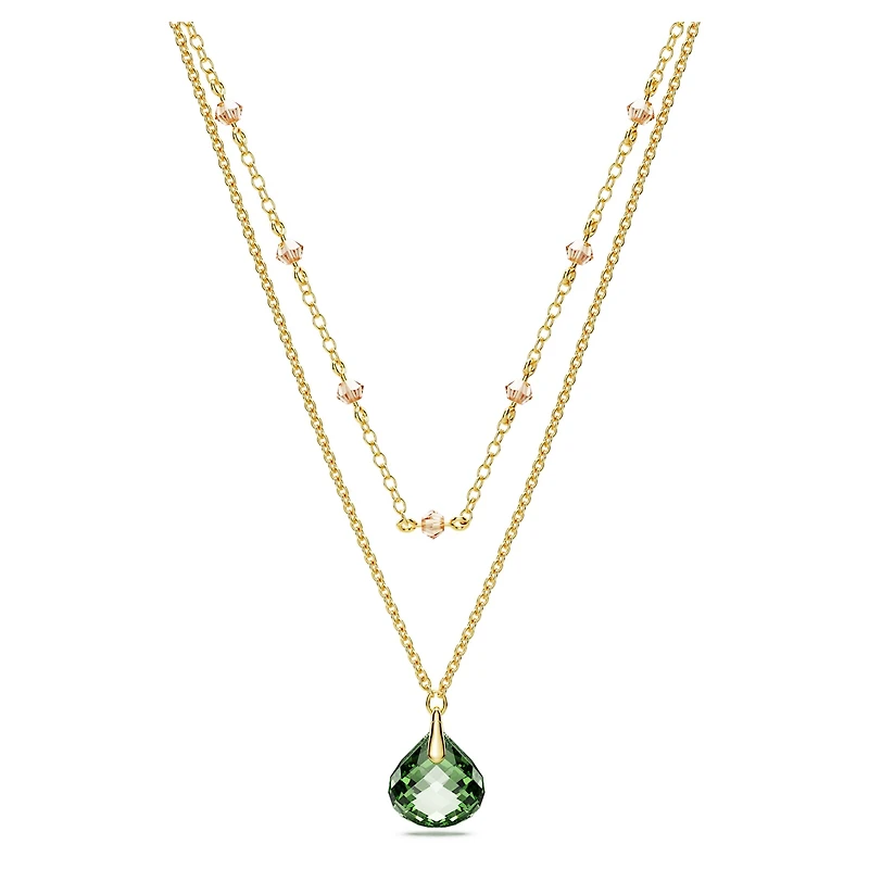 Tessa pendant, Green, Gold-tone plated by SWAROVSKI