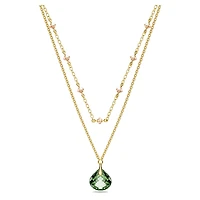 Tessa pendant, Green, Gold-tone plated by SWAROVSKI