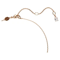 Hyperbola pendant, Infinity, White, 18K rose gold finish