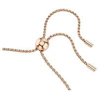 Matrix Tennis bracelet, Round cut, White, 18K rose gold finish