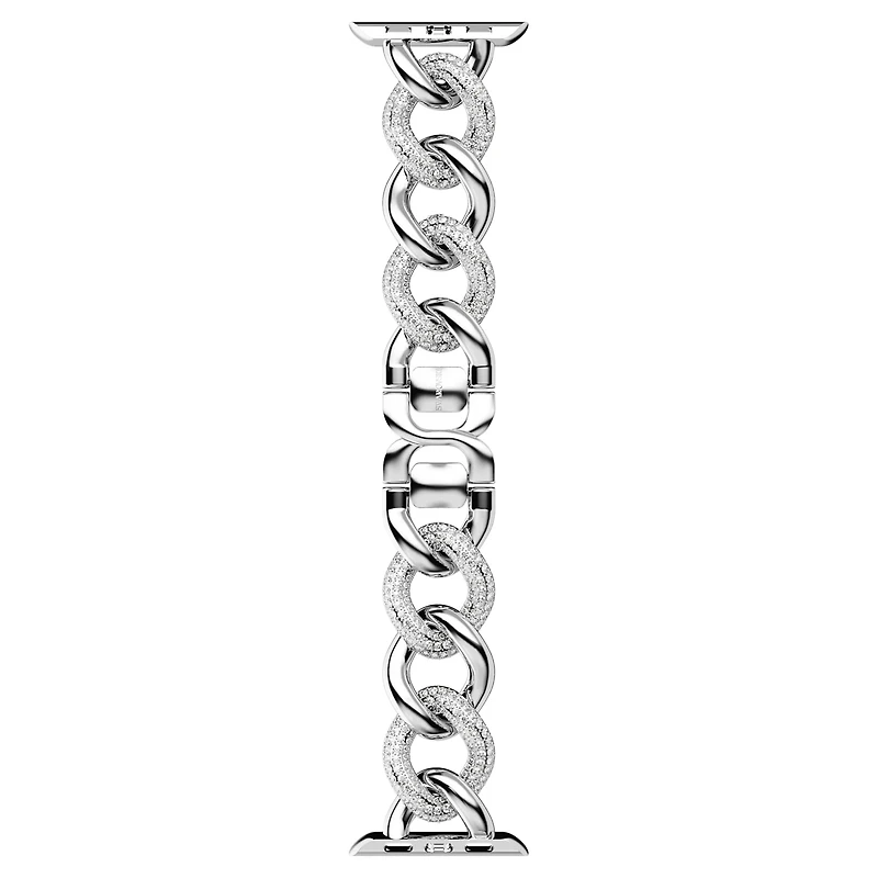 Chain strap, For Apple Watch® 40 mm & 41mm, Silver tone, Stainless steel by SWAROVSKI
