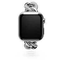 Chain strap, For Apple Watch® 40 mm & 41mm, Silver tone, Stainless steel by SWAROVSKI