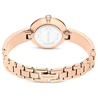 Illumina watch, Swiss Made, Crystal bracelet, Pink, Rose gold-tone finish by SWAROVSKI