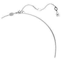 Hyperbola pendant, Mixed cuts, Infinity, White, Rhodium plated by SWAROVSKI
