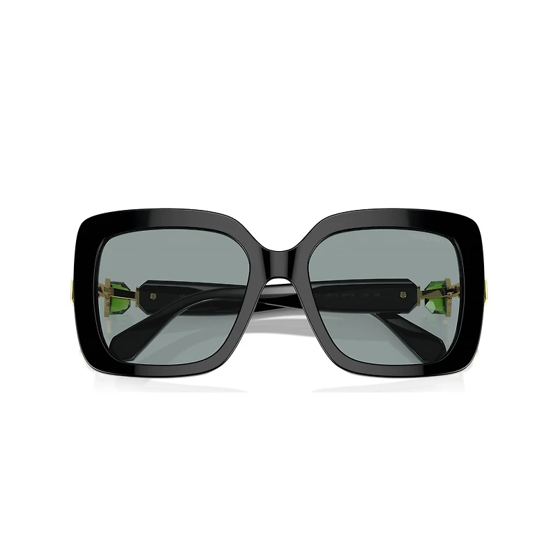 Sunglasses, Oversized, Square shape, SK6001, Black by SWAROVSKI