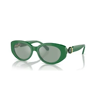 Sunglasses, Cat-Eye shape, SK6002, Green by SWAROVSKI