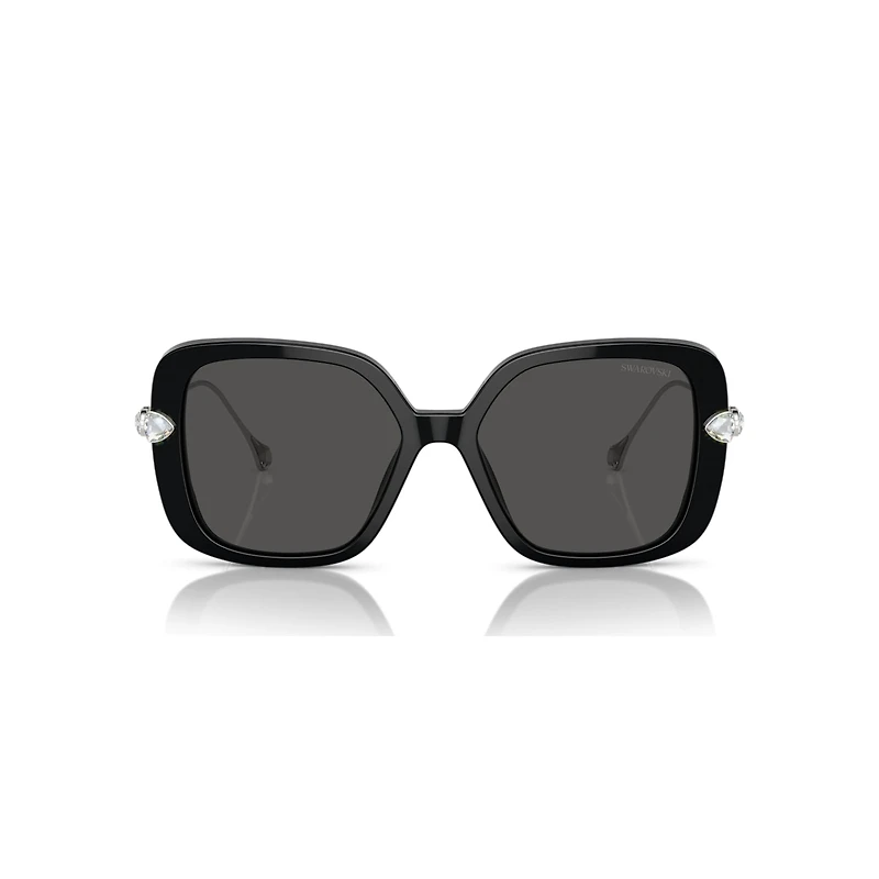 Sunglasses, Oversized, Square shape, SK6011, Black by SWAROVSKI