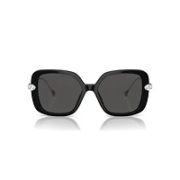 Sunglasses, Oversized, Square shape, SK6011, Black by SWAROVSKI