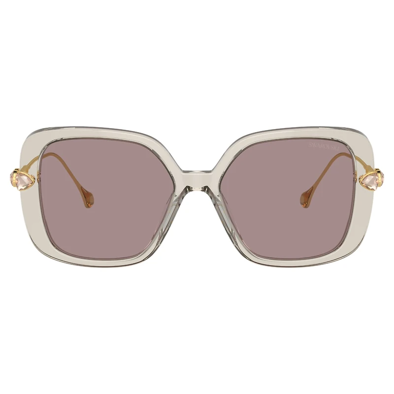 Sunglasses, Oversized, Square shape, SK6011, Purple by SWAROVSKI