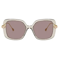 Sunglasses, Oversized, Square shape, SK6011, Purple by SWAROVSKI