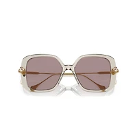 Sunglasses, Oversized, Square shape, SK6011, Purple by SWAROVSKI