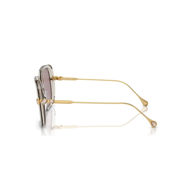Sunglasses, Oversized, Square shape, SK6011, Purple by SWAROVSKI