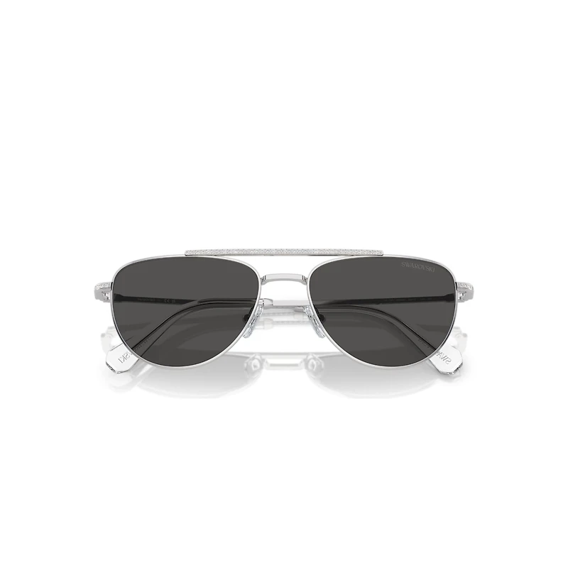 Sunglasses, Pilot shape, SK7007, Black by SWAROVSKI