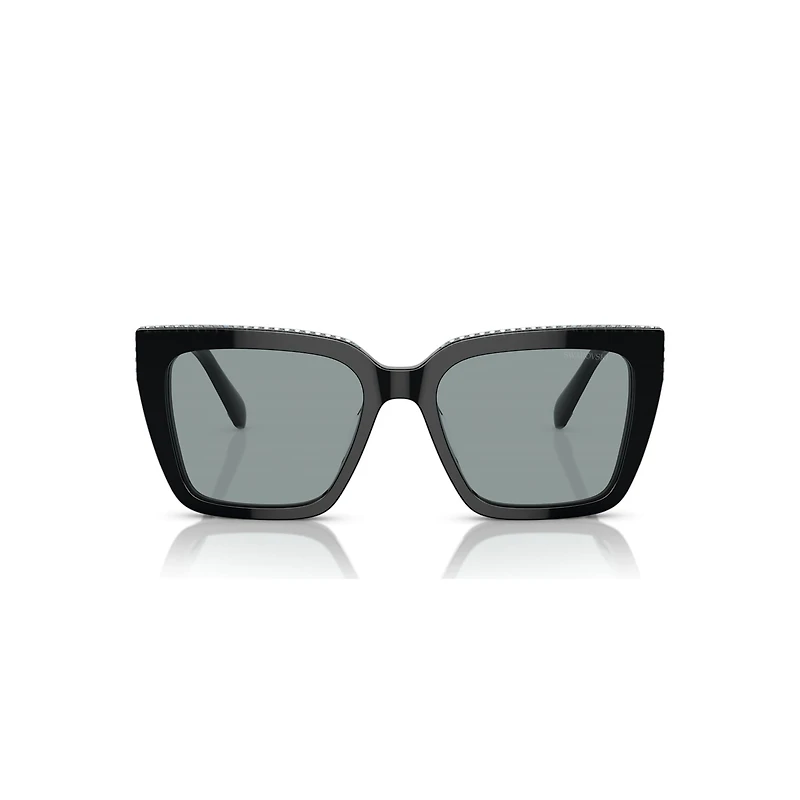 Sunglasses, Square shape, SK6013, Black by SWAROVSKI