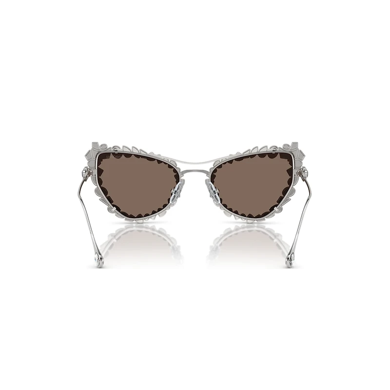 2 in 1 clip-on sunglasses, Statement, Cat-eye shape, SK7011, White by SWAROVSKI