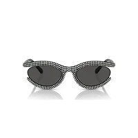 Sunglasses, Oval shape, SK6006, Black by SWAROVSKI