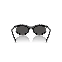 Sunglasses, Oval shape, SK6006, Black by SWAROVSKI