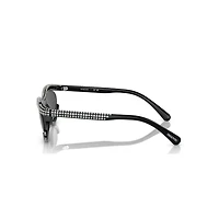 Sunglasses, Oval shape, SK6006, Black by SWAROVSKI