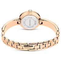 Matrix bangle watch, Swiss Made, Crystal bracelet, Grey, Rose gold-tone finish by SWAROVSKI